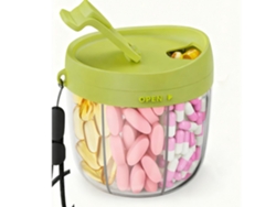 Organizador de pastillas CHRUI de 7 compartimentos, antimezcla y libre de BPA (verde)