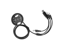 Concentrador Usb De Escritorio De 3 Puertos Con Conector De Audio De 3,5 Mm Para Ordenador, Micrófono Y Teléfono.