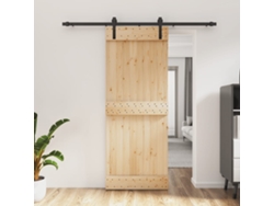 Puerta corrediza | Puerta corredera con herrajes 80x210 cm madera maciza de pino Wsd315018 Lovely Home