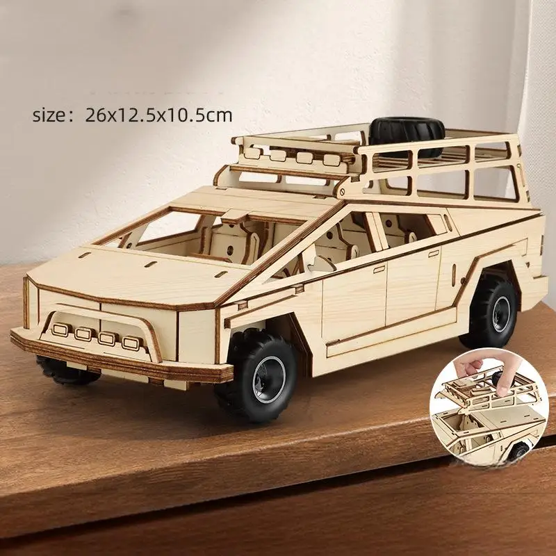 (estilo 8) Modelo De Coche De Madera 3d, Kit De Montaje Mecánico Para Armar Uno Mismo.