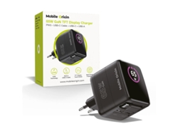 Cargador Mobile Origin Pw3 65w Gan Con Pantalla Usb-c Y Usb-a