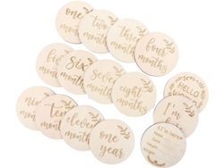1 Juego De Tarjetas De Hitos Para Tarjetas Mensuales De Accesorios De Recuerdo Natural