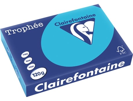 Papel CLAIREFONTAINE Copia, láser y chorro de tinta Trophée A4 120 gsm (250 Hojas - Azul)