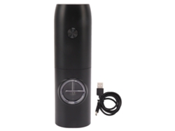 Molinillo eléctrico de pimienta y sal recargable por USB con luz LED y ajuste automático de grosor. (Sin marca)