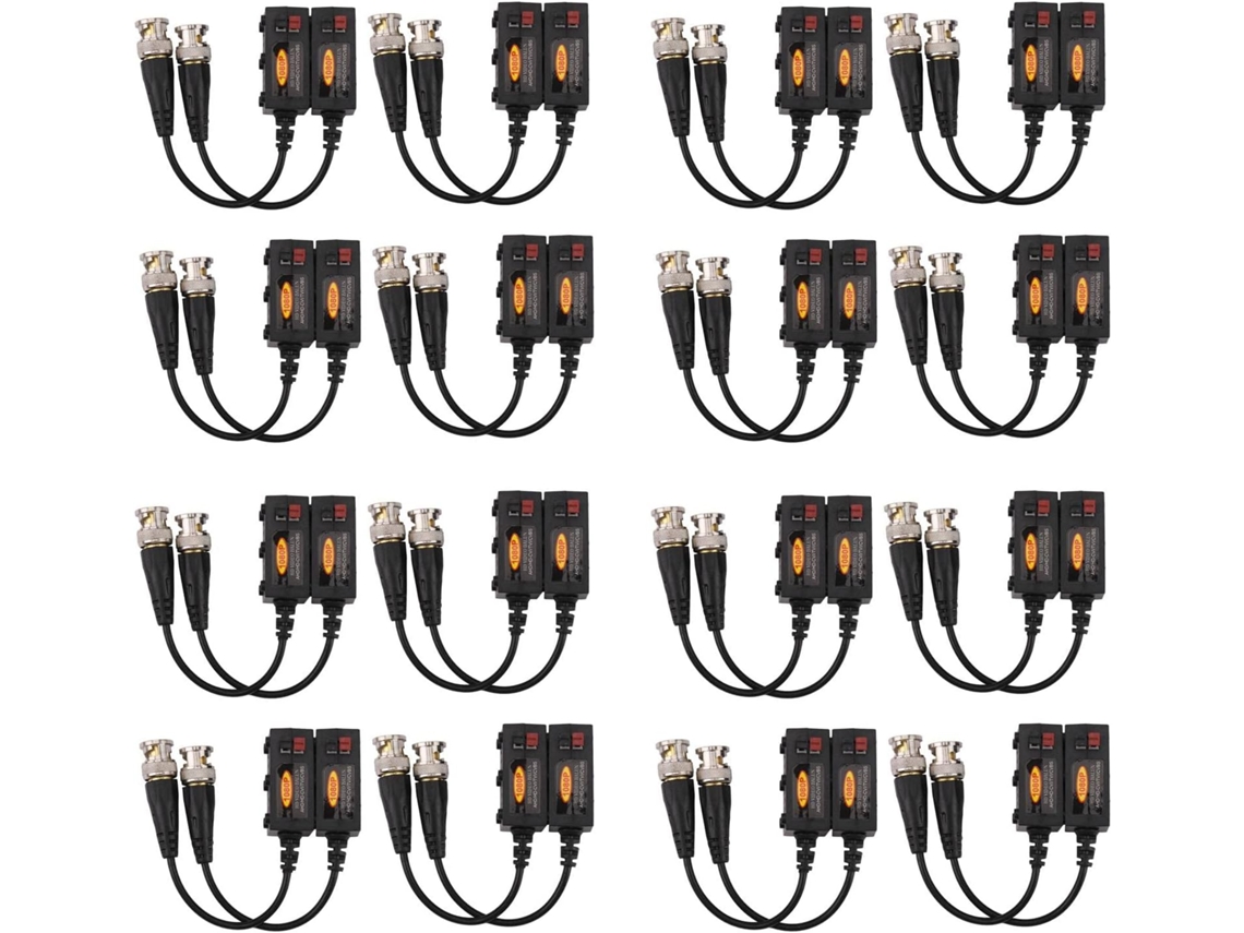 Transmisor Balun De Vídeo Pasivo 1080p Ahd Hd-cvi Tvi Cvbs, 16 Pares Utp, Hasta 350m-600m