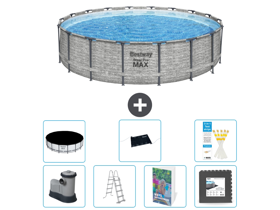 Bestway Piscina Bestway Steel Pro Max Redonda - 549x122 Cm - 8-peças S543