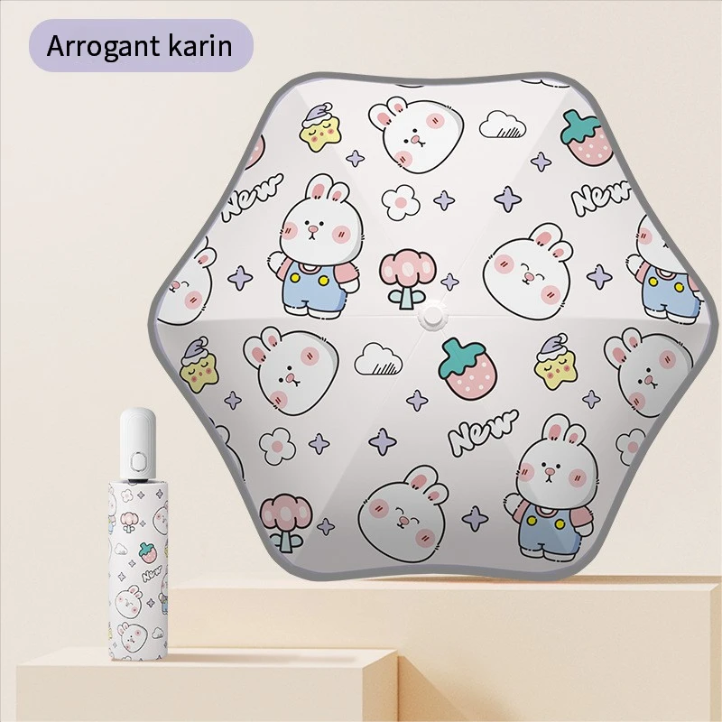 (estilo 7 6k) Paraguas Infantil Con Divertidos Dibujos Animados