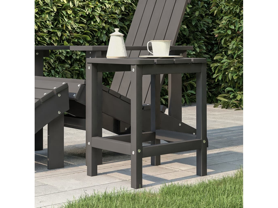 Mesa de jardín LOVELY HOME Adirondack con patas de PEAD en color antracita (38 x 38 x 46 cm)