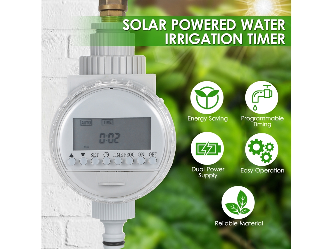 Temporizador Automático De Riego Solar Con Pantalla Lcd Para Jardín Y Césped, Controlador Electrónico Programable.