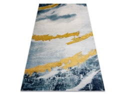 Alfombra Emerald Exclusivo 1023 Glamour, Elegante Abstracción Azul / Oro (200 x 290 cm)