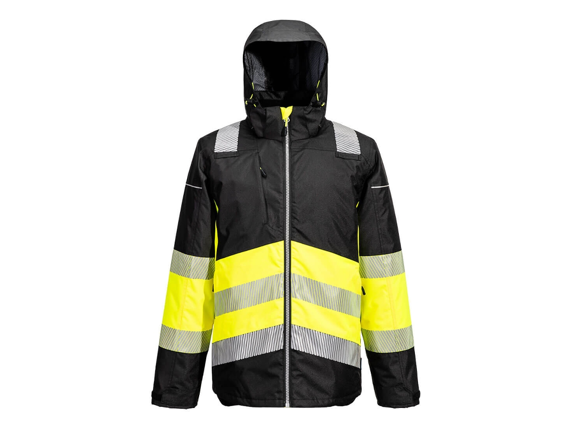 Chaqueta Pw3 Hi-vis Class 1 Winter - Alta Visibilidad Y Confort Amarillo Negro / Xl