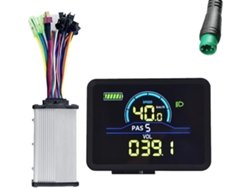 Ordenador Con Pantalla Lcd P5c Para Bicicleta Eléctrica De 24v-60v + Controlador De Onda De 36v/48v Y 350w