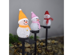 Lámpara Solar De Muñeco De Nieve Para Jardín, Luz Led Decorativa Navideña Para Césped, Amarillo/rojo/morado/azul.