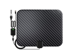 Antena De Tv Digital Interior De Alta Ganancia De 25 Db Antena Hdtv 1080P Para Receptor De Señal Dvb-T Dvb-T2 Hd Vhf Uhf Negro CUICH