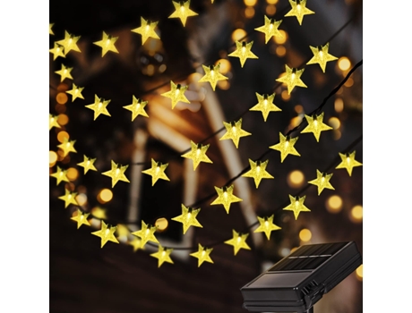 Luces de Navidad ZMDECQNA Estrella Aire Libre Luces Cadena Solares Pies Pulgadas Led
