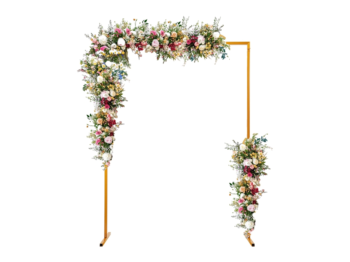 Arco para bodas, construcción de metal, dimensiones: 2 m x 1,5 m, largo, amarillo OEM