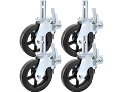 Juego de Ruedas Industriales de 8” con Doble Freno y Capacidad hasta 500 kg Tekmaquinas