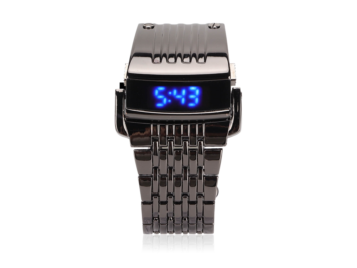 Rebe-lógio Digital Led Alloy Masculino Moda Negócios Luz Azul