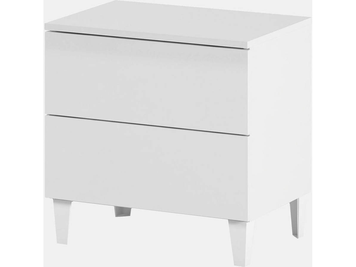 Mesa de Noche DMORA Blanco (Aglomerado de Melamina - 50x49x41 cm)