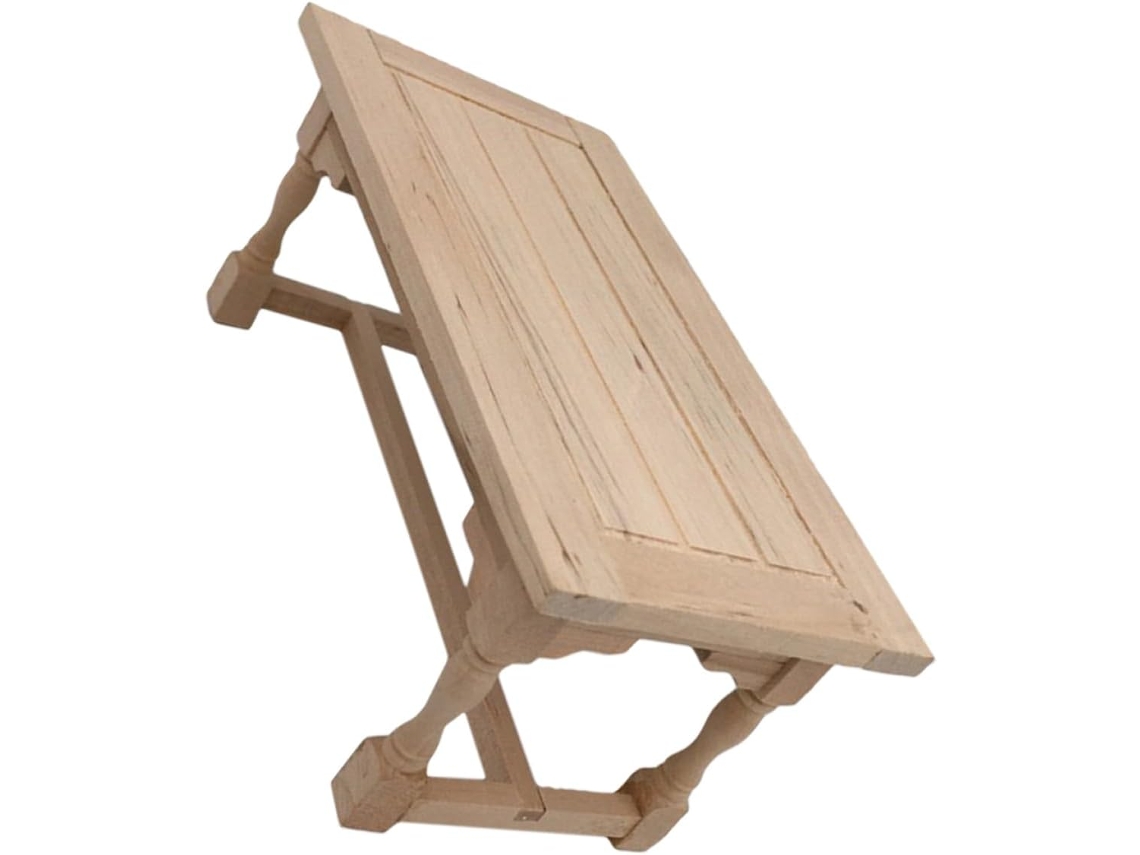 Muebles Para Casa De Muñecas: Mesa De Comedor Para Muñecas, Escala 1/12, Escritorio