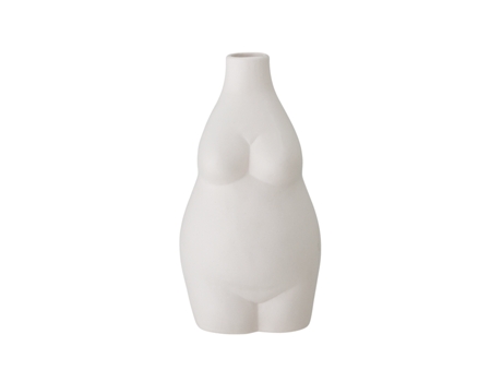 Jarrón BLOOMINGVILLE (A 18 cm x C 10 cm x L 9.5 cm - Cerámica - Blanco)