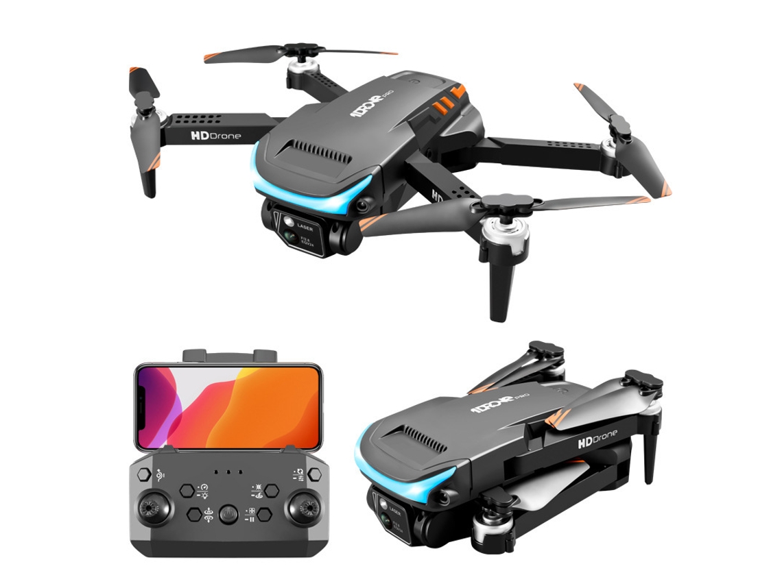Dron de control remoto con cámara 4K HD (Modelo: Z888 - - Duración de la batería: 18 min - Negro)