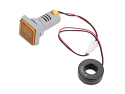 Amperímetro Digital De Ca De 0-100 A Con Indicador Led Cuadrado Y Luz Amarilla.