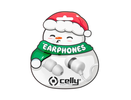 Auriculares Xmasearsnowwh Casco Alámbrico Dentro Oído CELLY Blanco