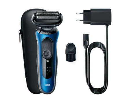 Maquinilla de Afeitar BRAUN Series 6 (Azul - Negro/Azul - Bolsa de Viaje - Cepillo - Cargador - Tapa protectora - Funda de viaje - 3)