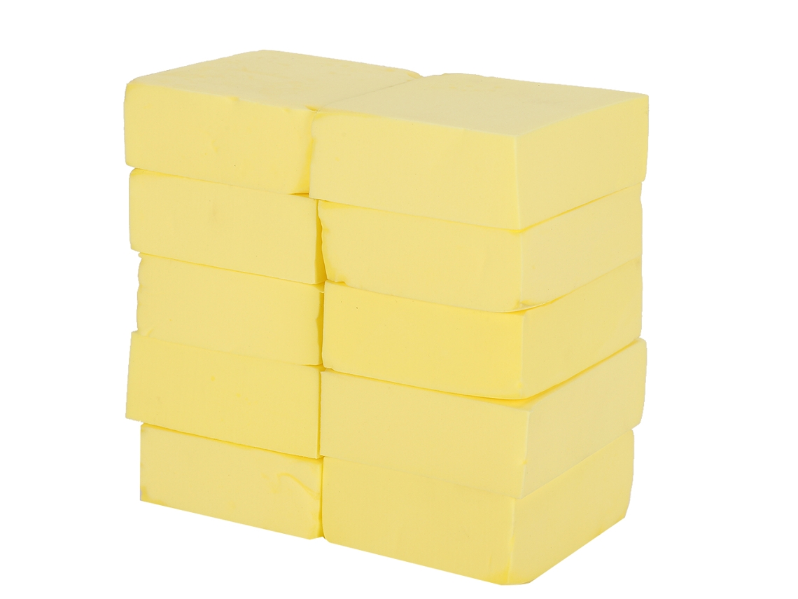10pcs Cepillo De Ducha Spa Esponja Exfoliante Amarillo Para Baño