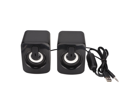 Minialtavoz A2 para ordenador, graves estéreo claros, menos distorsión, pequeño altavoz con cable alimentado por USB para PC, escritorio y portátil...