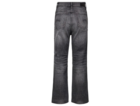 G-Star Tedie Ultra-High Waist Straight Ripped Edge Ankle Jeans