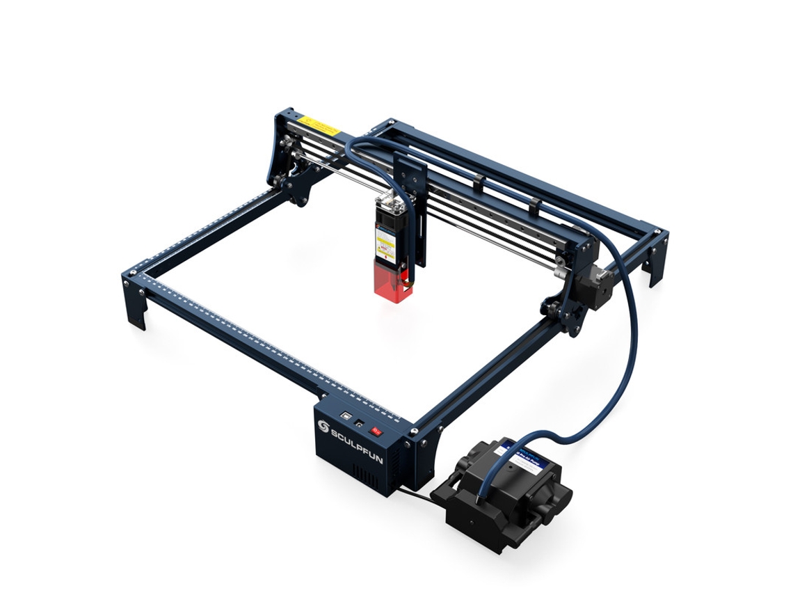 Grabador láser Sculpfun S30 Pro 10w, enfoque láser de 0,06 x 0,08 mm, placa base de 32 bits, área de grabado de 410 x 400 mm, con soporte.