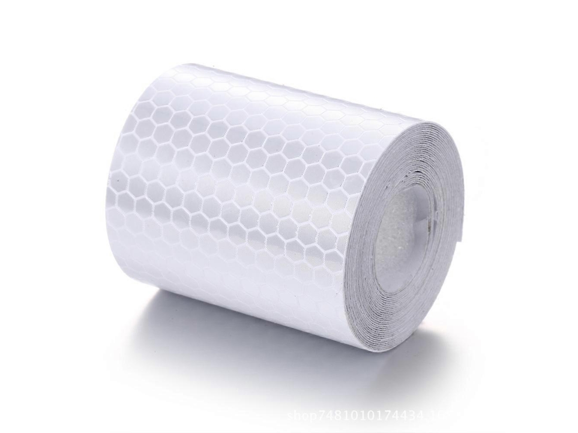 Cinta Reflectiva Impermeable Para Vehículos, 2 Paquetes 5cmx3m Pegatinas De Advertencia De Alta Intensidad Para Coches Y Motocicletas 5*300cm Blanco