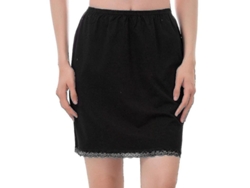 2026-petticoat Falda Interior Media Cintura Elástica Antideslizante De Encaje Para Mujer Talla Única Blanco
