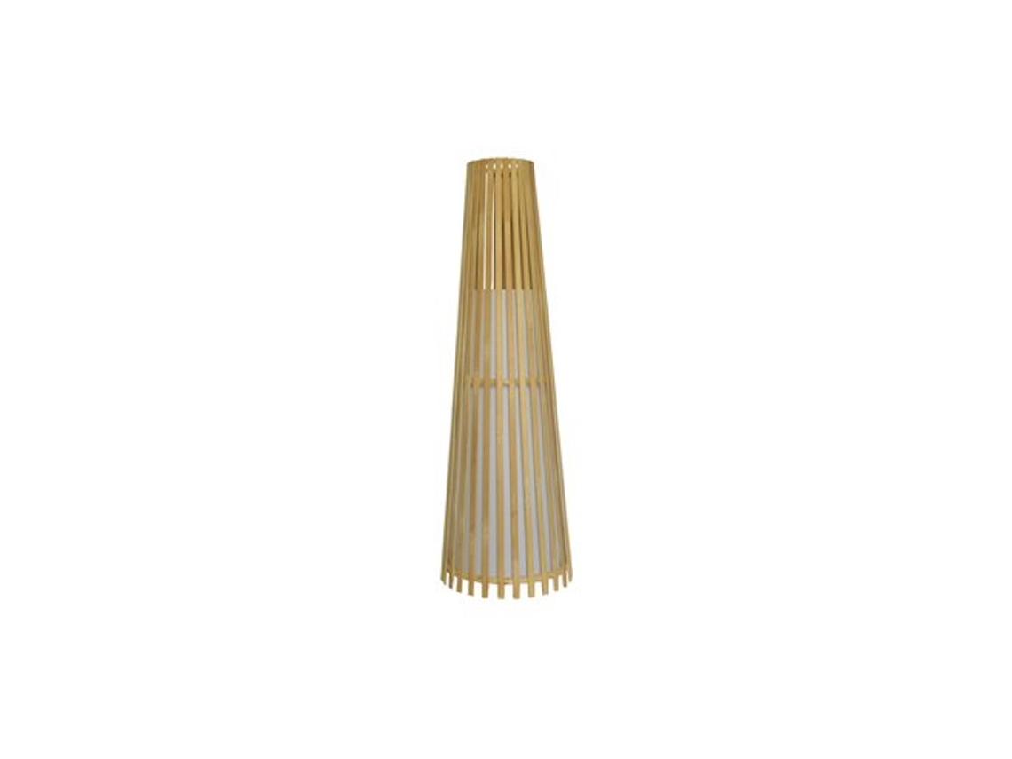 Lámpara Pie Para Salón Kofi E27 (220/240v) Ip20 90xø29x29cm Fabricada En Bambú Y Pergamino Color Natural