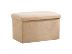 Reposapiés plegable de tela con almacenamiento, banco multifuncional para sala de estar y dormitorio.