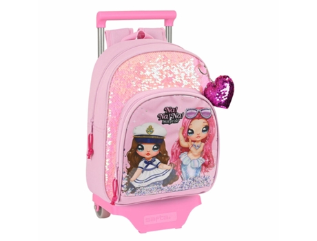 Mochila Escolar Con Ruedas En! Na! Na! Sorpresa Chispa Rosa 28 x 34 x 10 cm