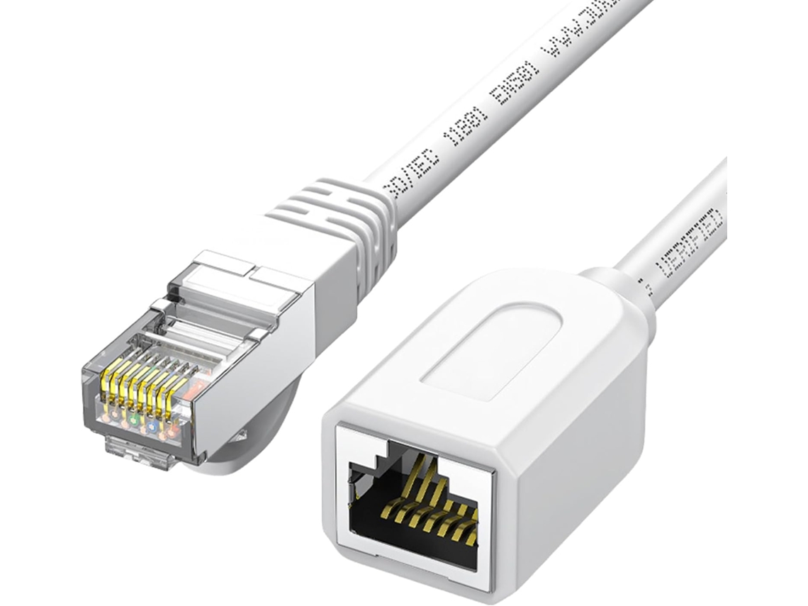 Cable De Extensión Ethernet Rj45 Duradero Para Red, Compatible Con Cat6 Para Uso En Oficina.