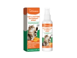Spray para el cuidado de gatos, solución natural antilágrimas y antimordeduras con romero y tomillo, 100 ml.