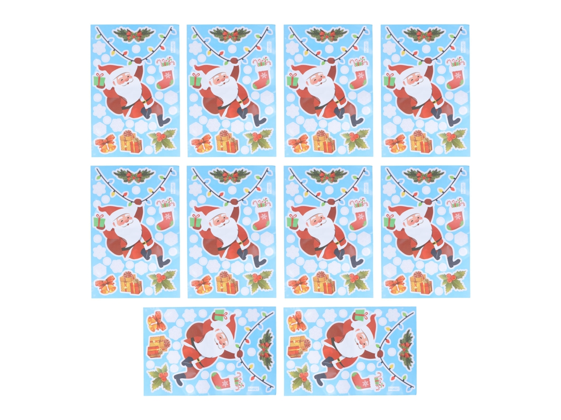 10 Pegatinas Navideñas Autoadhesivas Para Ventanas, Decorativas De Pared, De Pvc, 29,5 X 19,5 Cm.