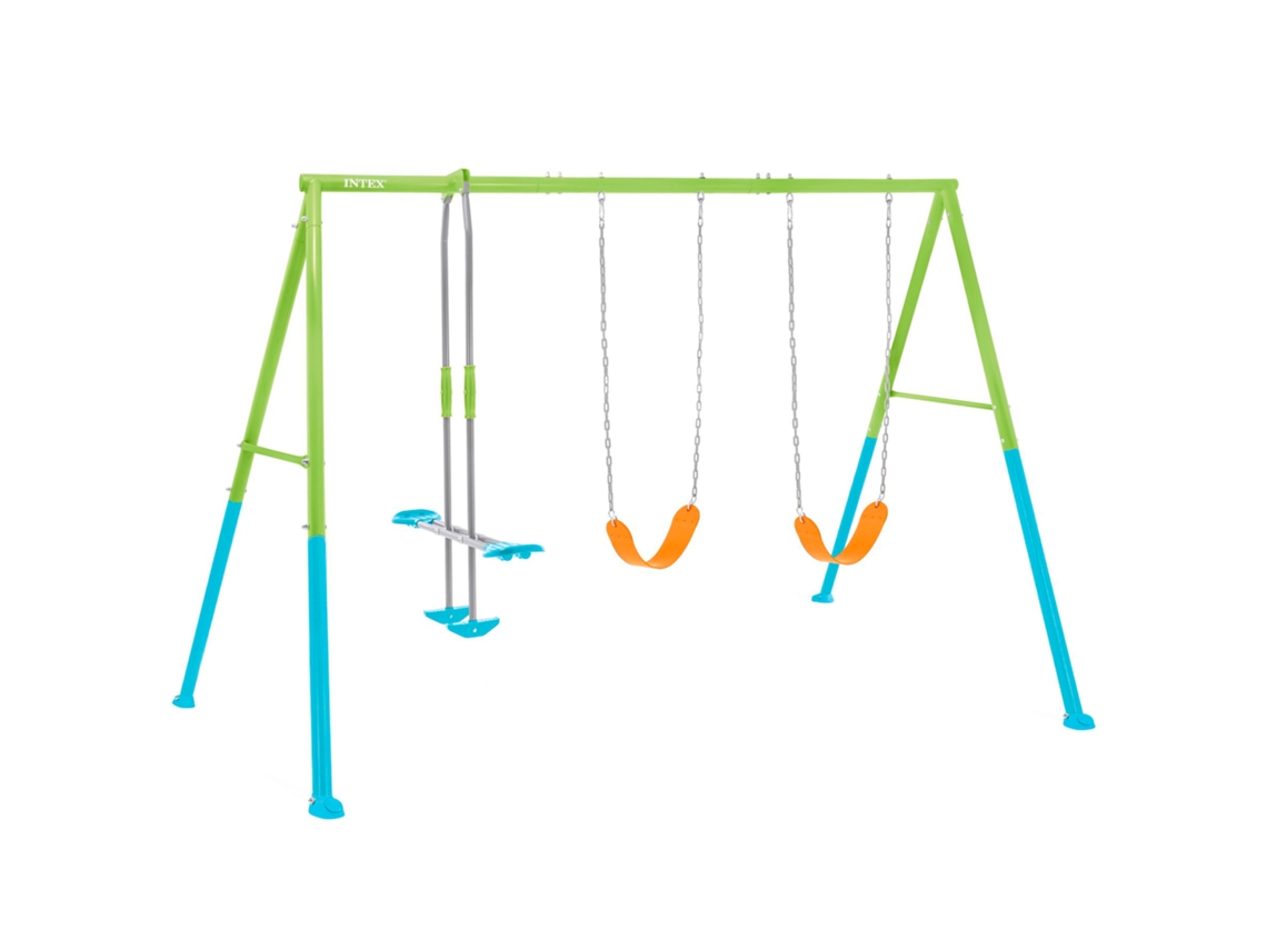 Columpio doble para niños INTEX con balancín, regulable en altura, 3-10 años