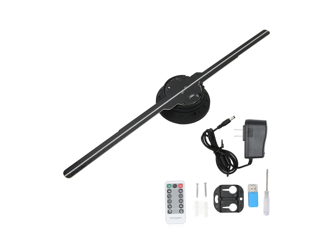 Ventilador Holográfico 3d 512x234p 234 Leds 16.5in Máquina Publicitaria Para Tiendas/fiestas 100-240v Enchufe Estadounidense