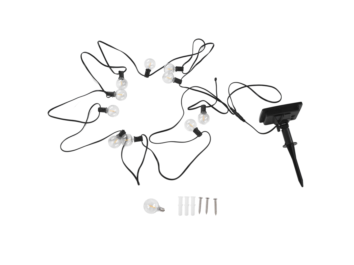 Yncm2026-luz De Cadena Solar G40 Ip65 Impermeable Exterior Para Fiesta Jardín Patio Decoración Navideña