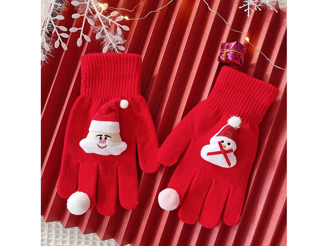 Guantes Navideños De Muñeco De Nieve