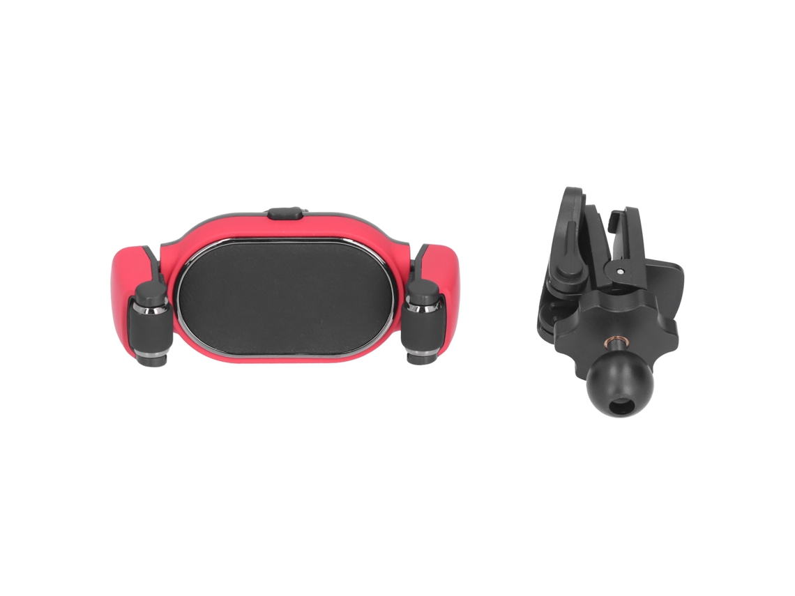 Suporte De Telefone Para Carro Mini Design De Rolo Rotação 360° Para Telas De 4 A 6.5 Polegadas Vermelho