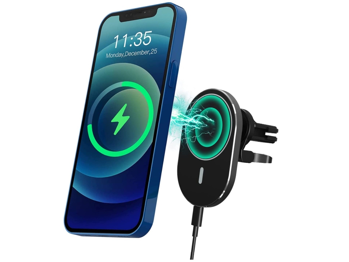 Cargador Sem Carro para iPhone 12 Pro/10/12 Pro Max/12/12 Mini/7 YIZHOOD Negro
