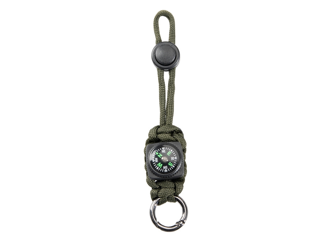Pulsera De Paracord Con Brújula, Accesorio De Supervivencia Para Exteriores, Mosquetón Ajustable Para Botella Y Llavero, Muy Duradera Y Vers