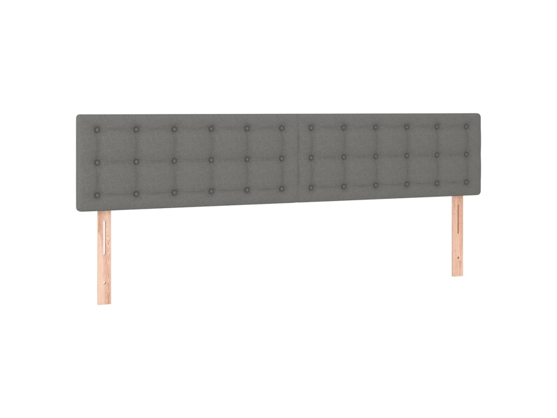 Maison Exclusive - Cabeceros 2 Unidades De Tela Gris Oscuro 90x5x78/88 Cm