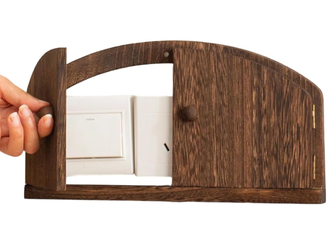 Tapa Para Toma De Corriente Eléctrica – Caja De Enchufe Decorativa De Madera Estética Para Niños